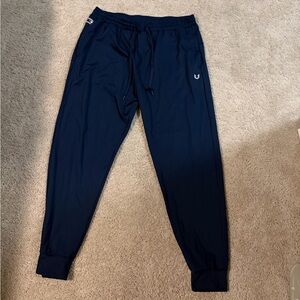 Men's Navy Athletic Jogger Sweatpants with Drawcord